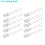LED 5mm Trong Suốt Màu Cam Chân Ngắn